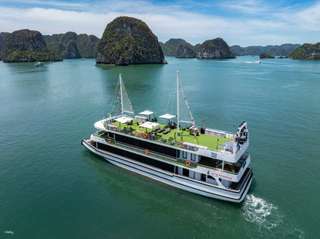 [Exclusive] Otis Premium Cruise Ha Long Bay Day Tour with Buffet Lunch, Sunset Party, and Optional Limousine Shared Transfer (From Ha Long/Hanoi) | Vietnam