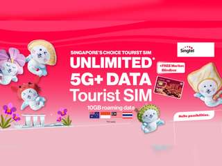 Singtel Singapore SIM card | 5G/4G | Pick up at Airport / City (SIM + EZlink Transport Card Option Available), ₱ 532.30