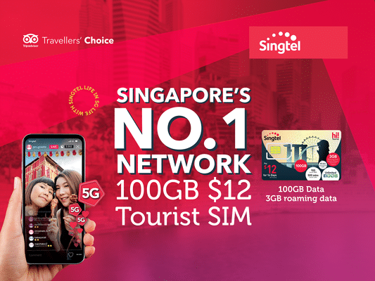 singtel hi tourist ez link sim card