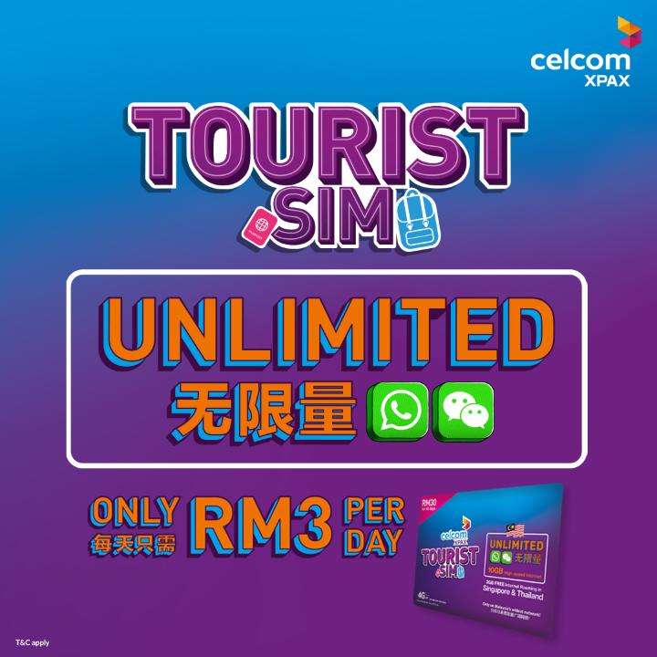 Malaysia 10 Days Tourist Sim Card By Celcom International Tourists Only