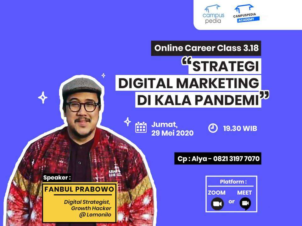 Strategi Digital Marketing Di Kala Pandemi Online Career Class