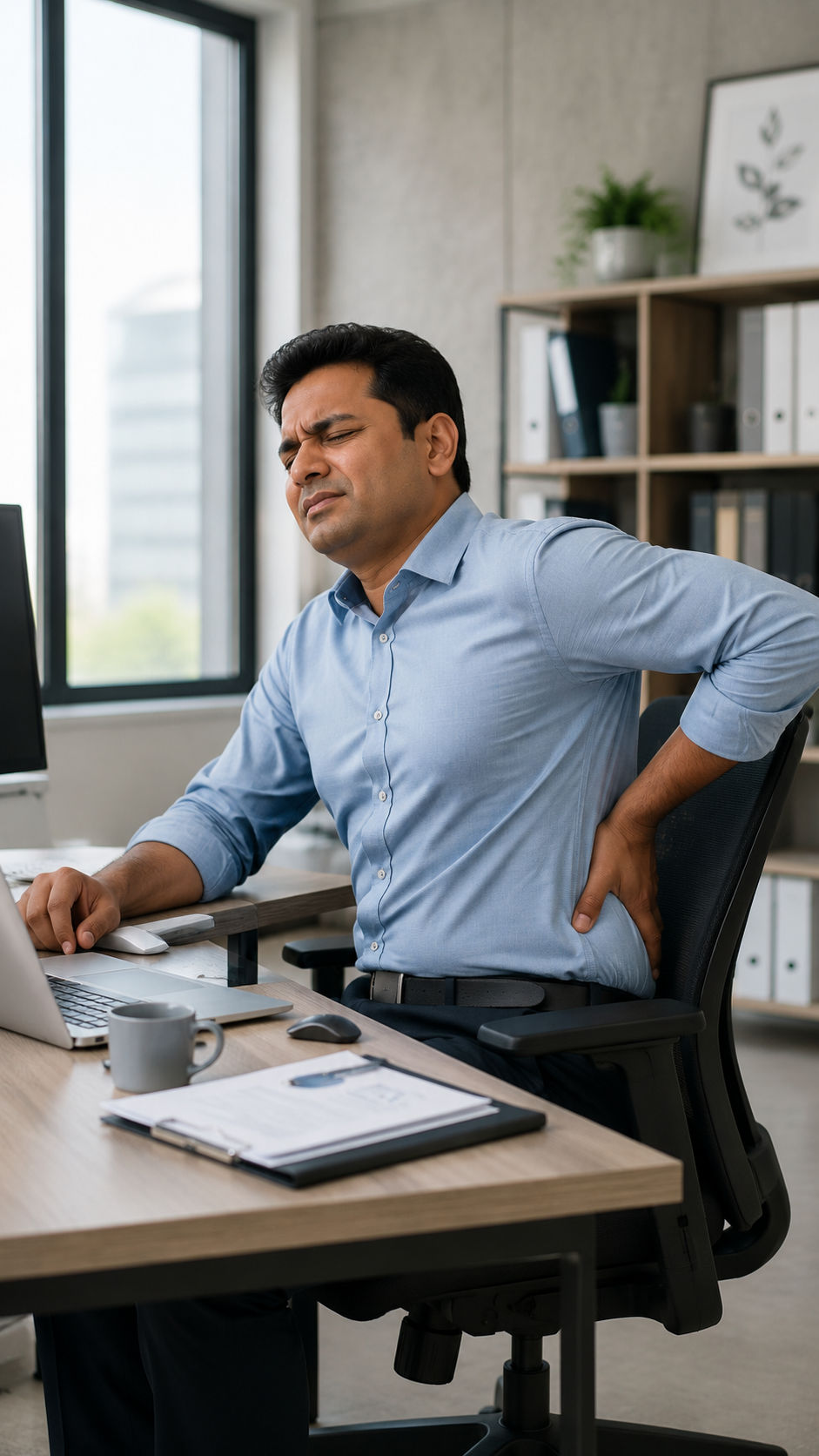 Acid reflux and back pain relief with orthopedic pillow