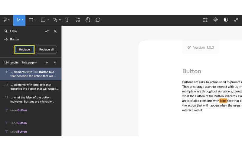 Figma Replace Text