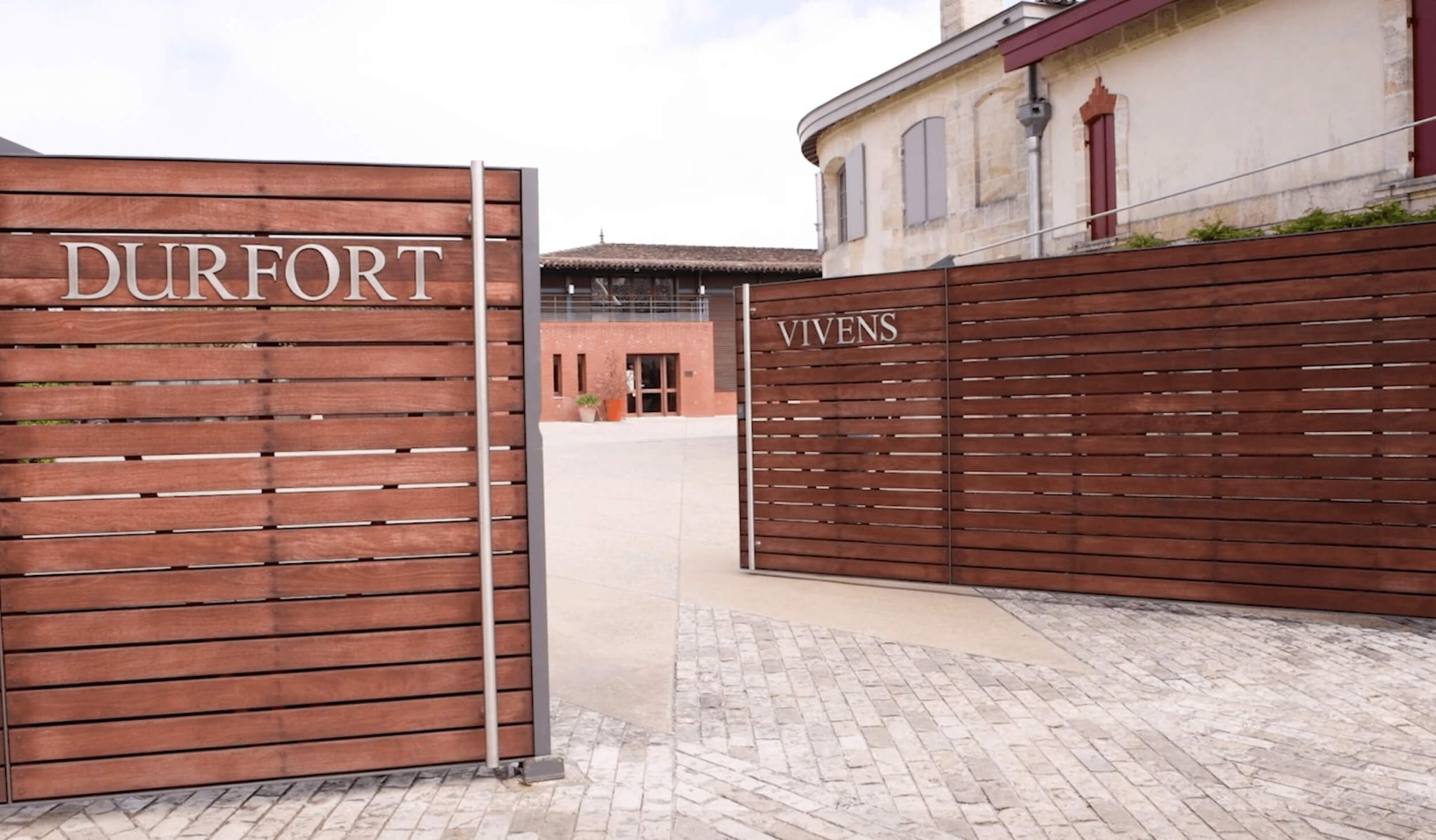 Wooden gate to DurFort Vivens courtyard