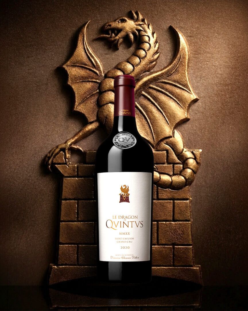 Château Quintus vineyard Saint-Émilion dragon statue