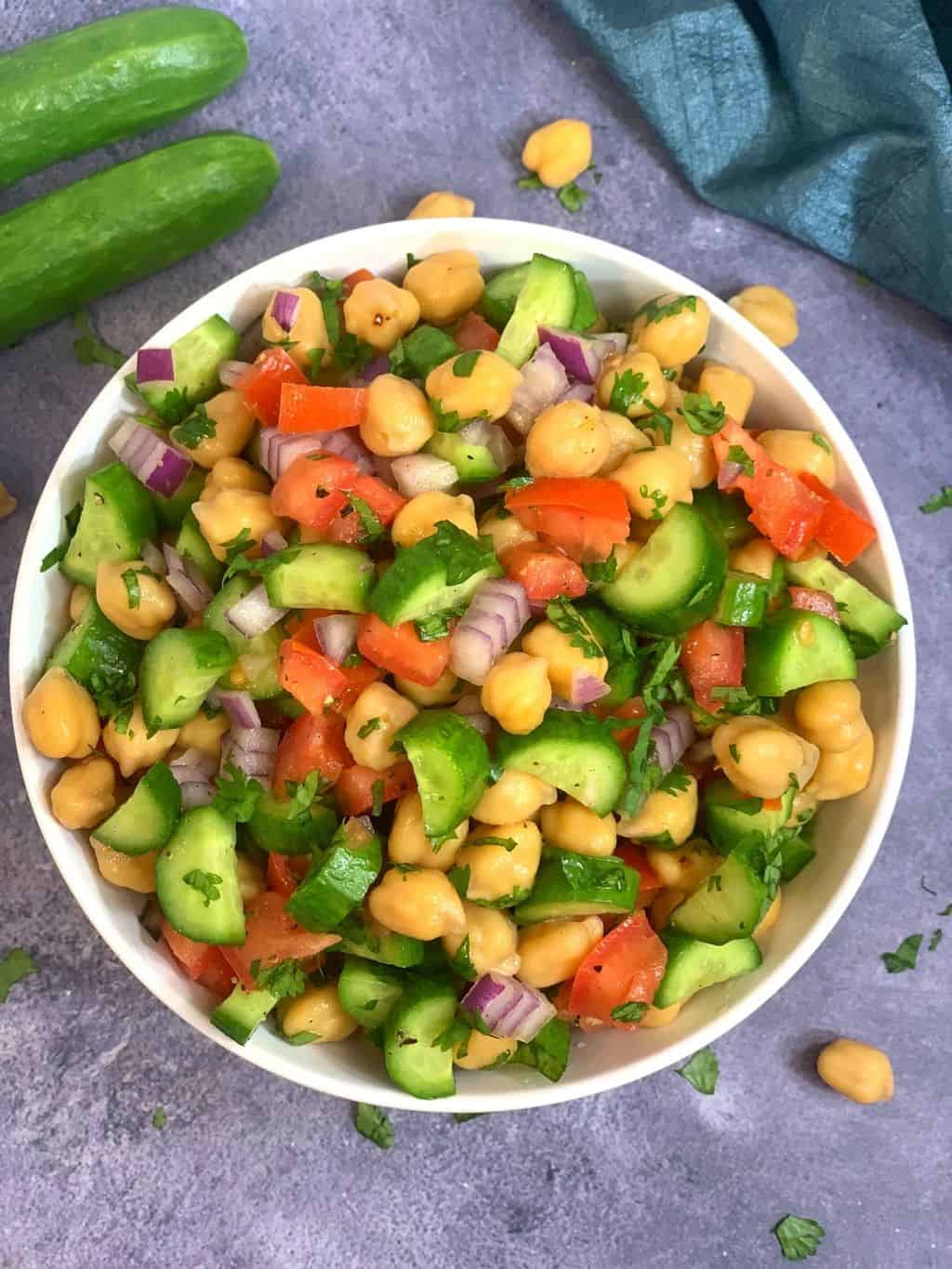 Chickpea Cucumber Salad
