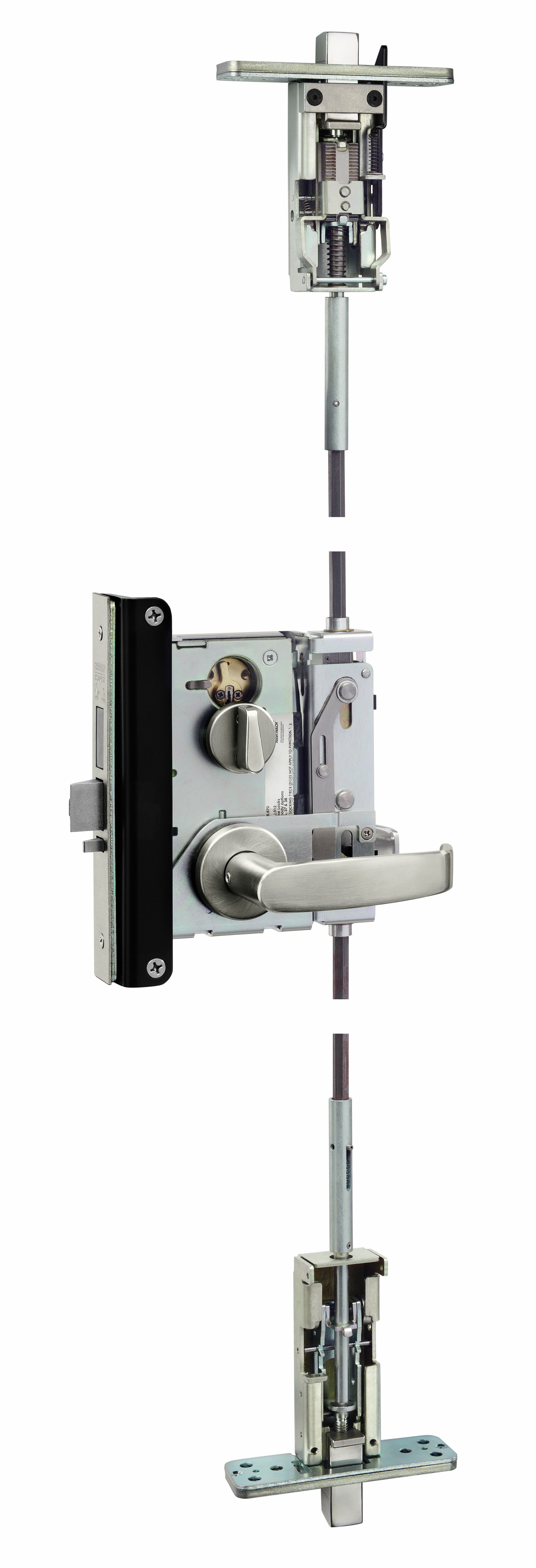 LC-8204-LNB-03 Sargent 8200 Series Storeroom or Closet Mortise Lock with  LNB Lever Trim Less Cylinder in Bright Brass