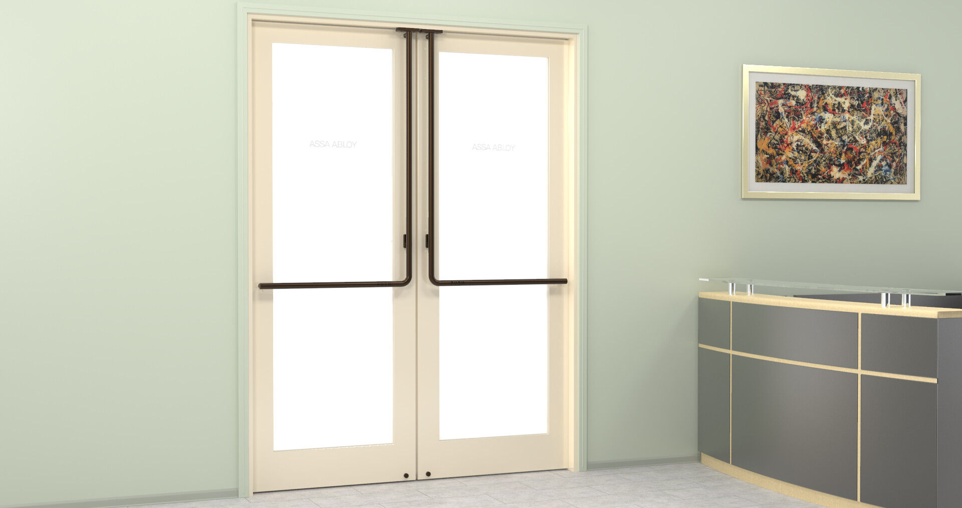 Low Profile Recessed Panic Hardware Runners Sliding Door Systems