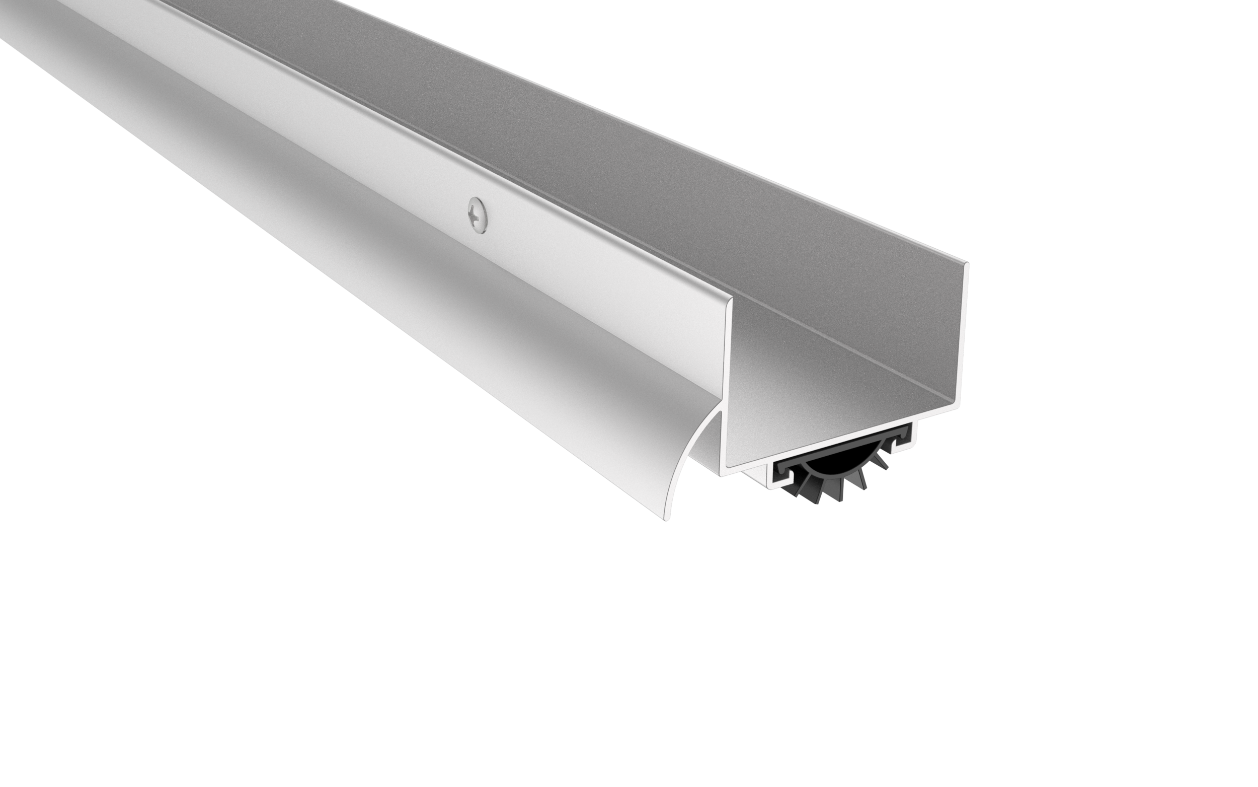L-Shape Edge 3/8 in. Smoke Gray Profile L-Shape Edge 3/8 in. Smoke Gray Profile