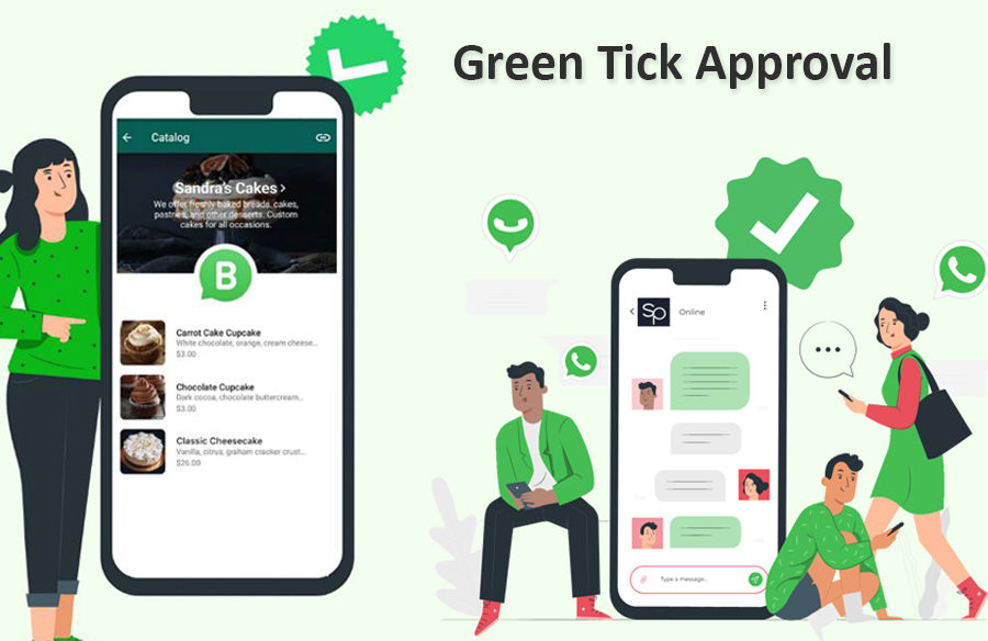 Green tick on WhatsApp alongside your brand name to help you build credibility