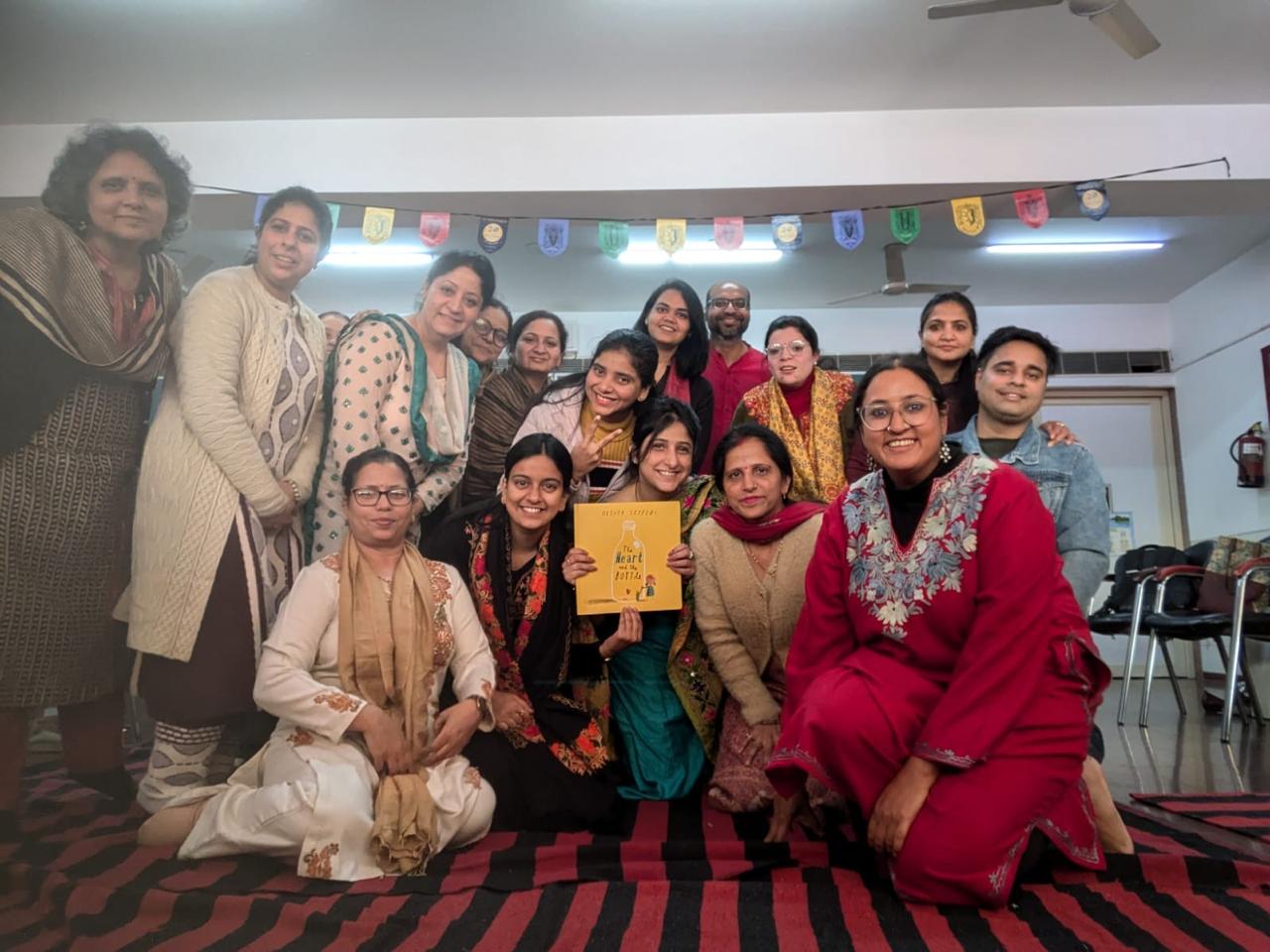 With teachers at Srijan school