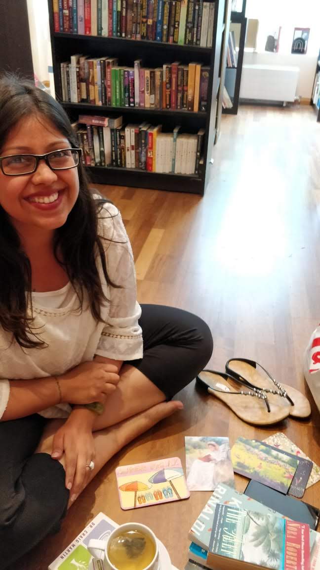 Vani with children's books