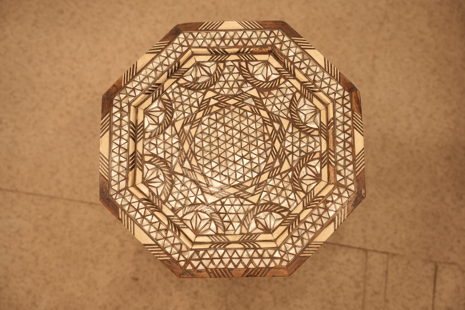 Mother Of Pearl Inlay Side Table view 3