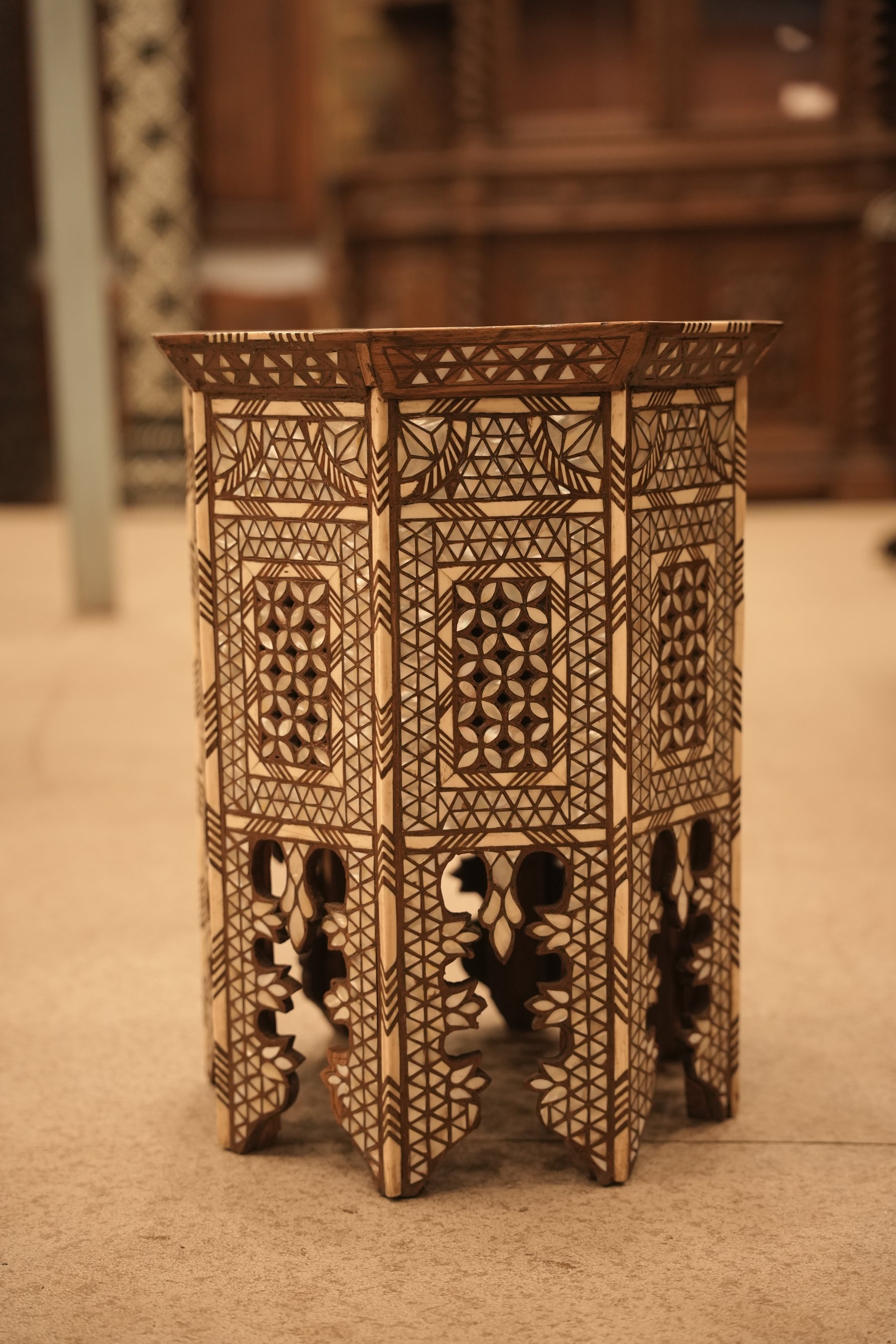 Mother Of Pearl Inlay Side Table view 2