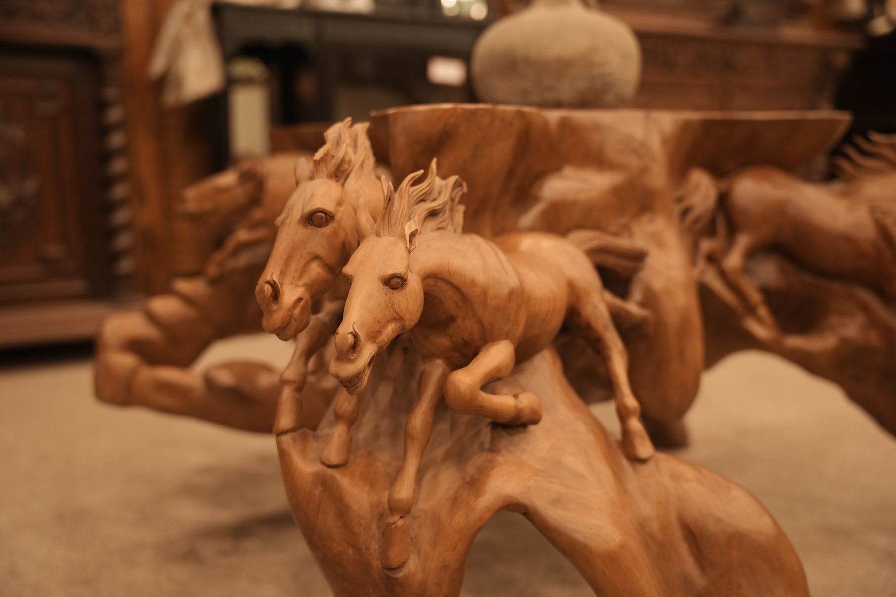 Root Wood Horse Coffee Table view 2