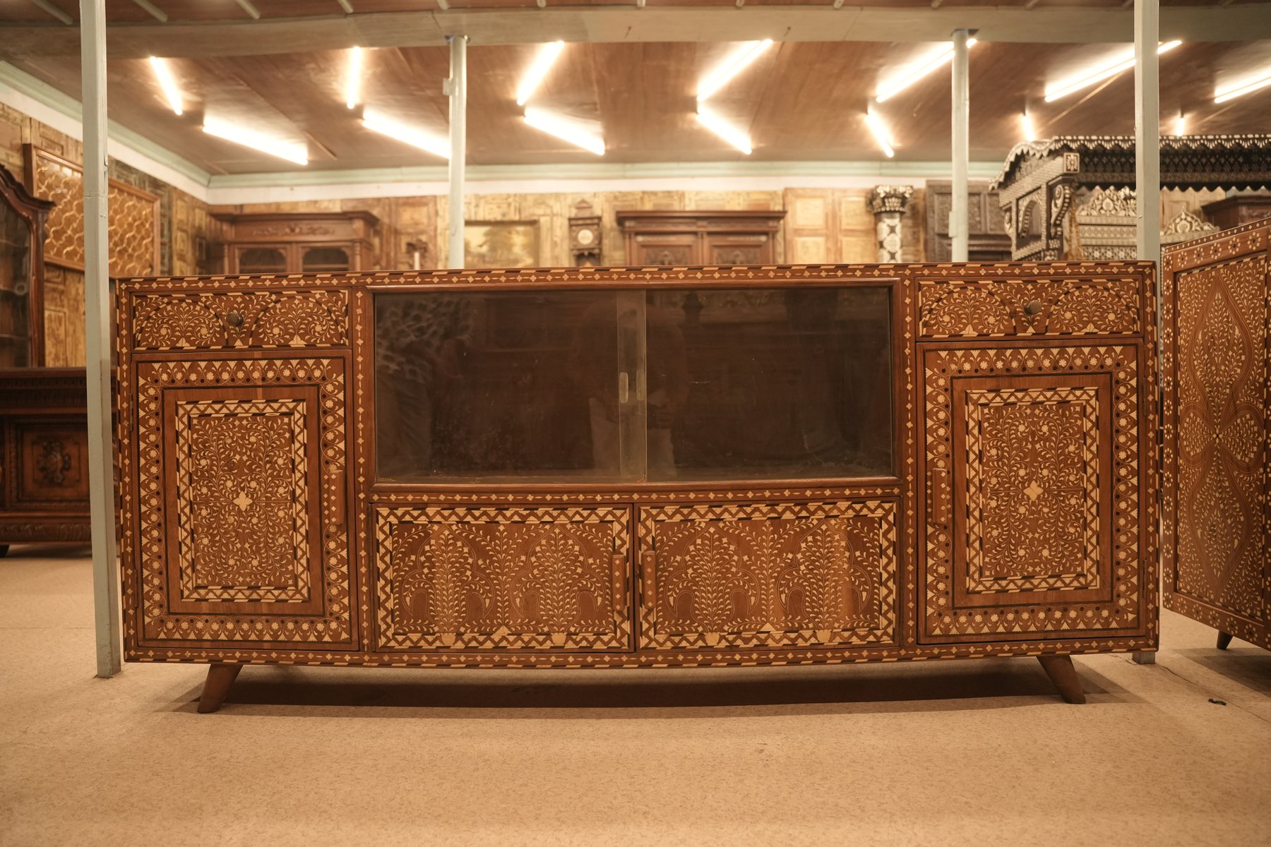Floral Bone Inlay Sideboard view 5