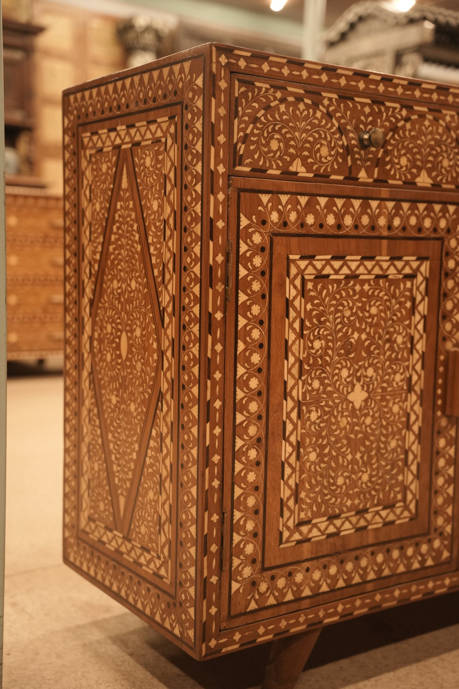 Floral Bone Inlay Sideboard view 2
