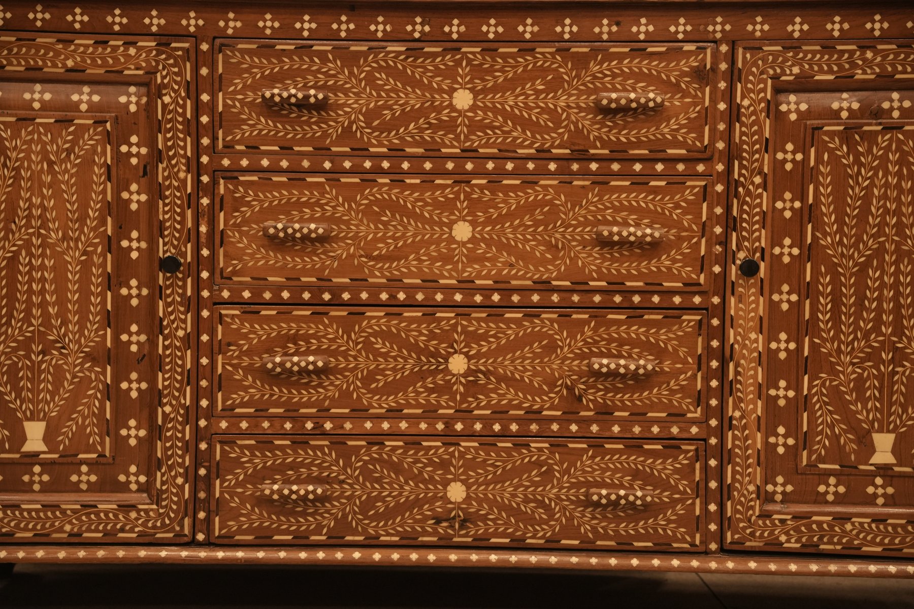 Indian Bone Inlay Sideboard view 3