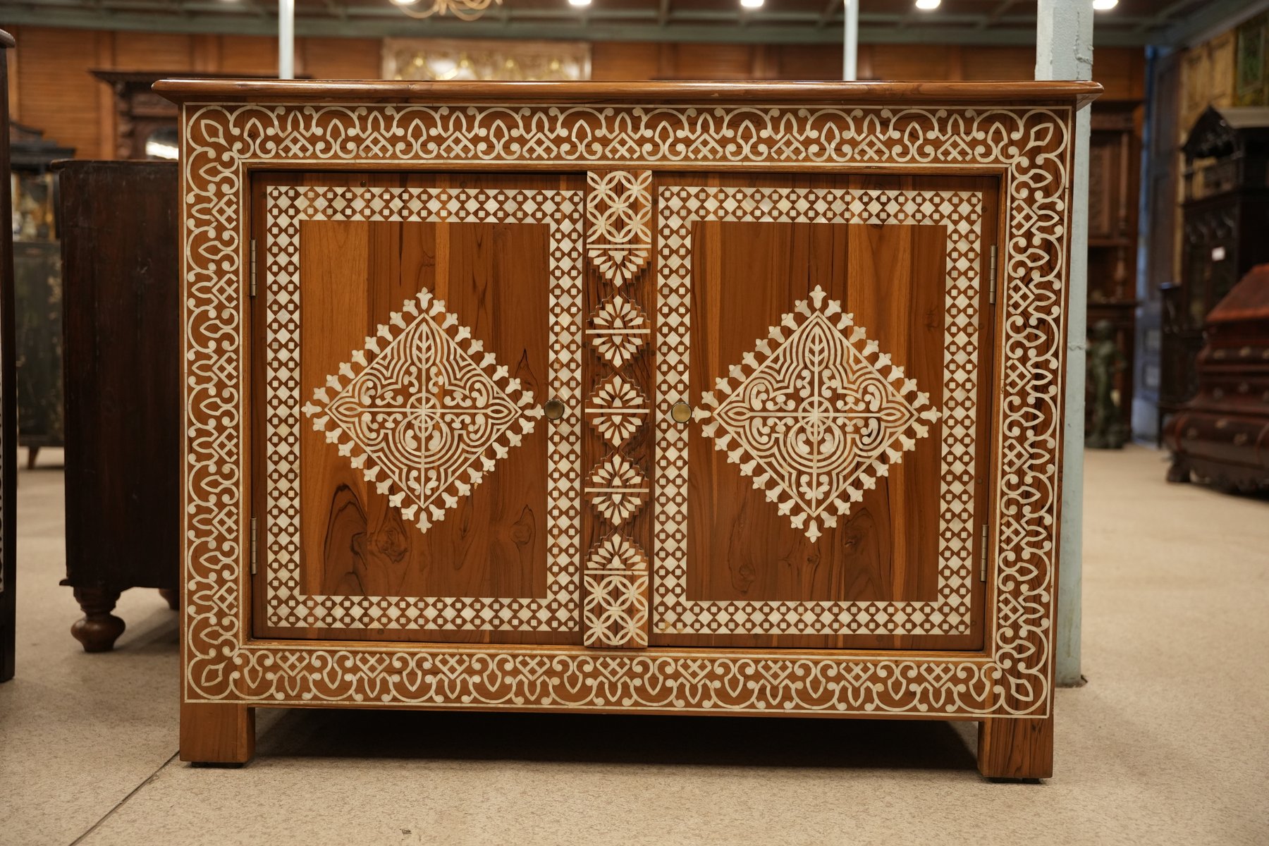 Teakwood Qutabi Inlay Sideboard view 3