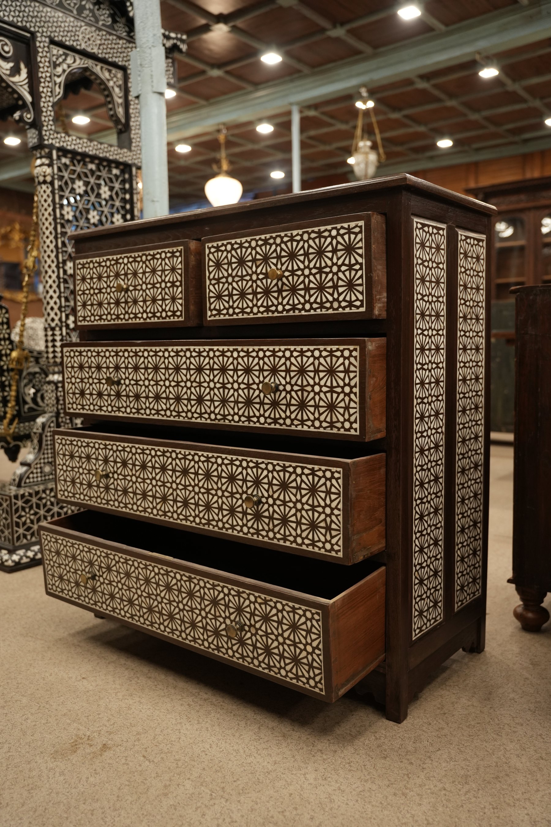 Geometric Mother Of Pearl Chest view 2