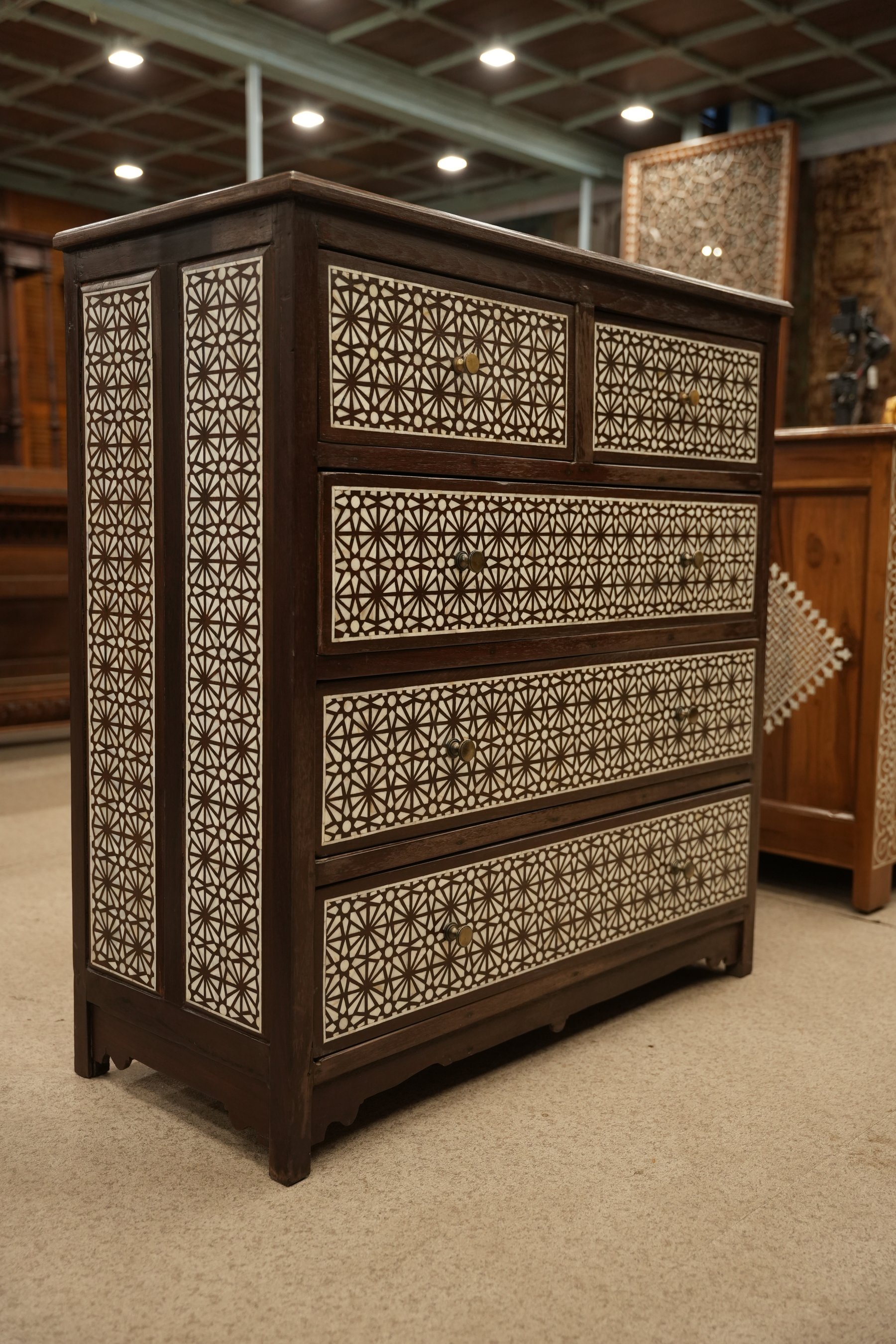 Geometric Mother Of Pearl Chest view 3