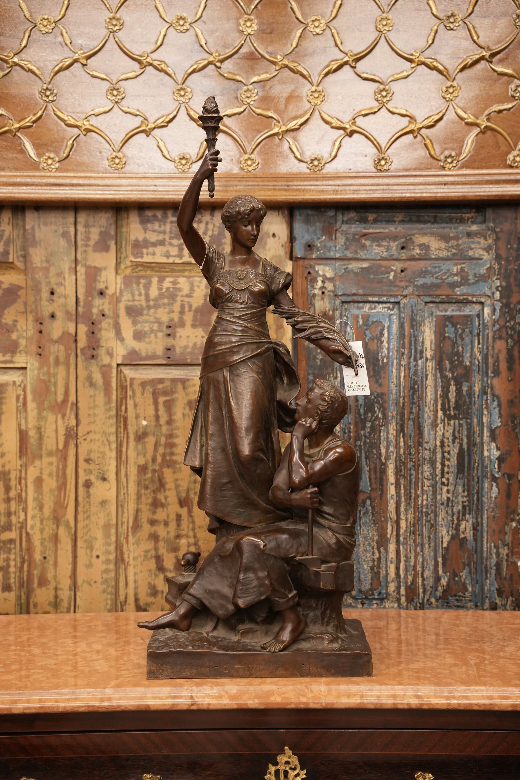 Gloire Au Travail Bronze Sculpture view 5