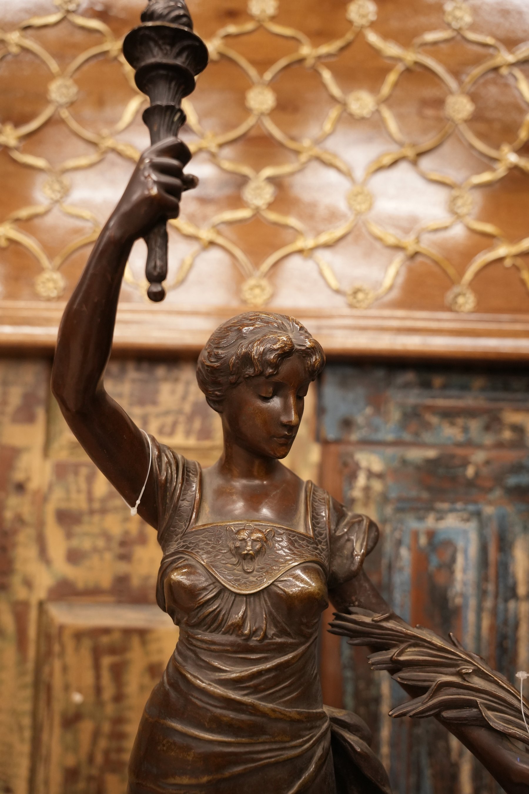 Gloire Au Travail Bronze Sculpture view 3