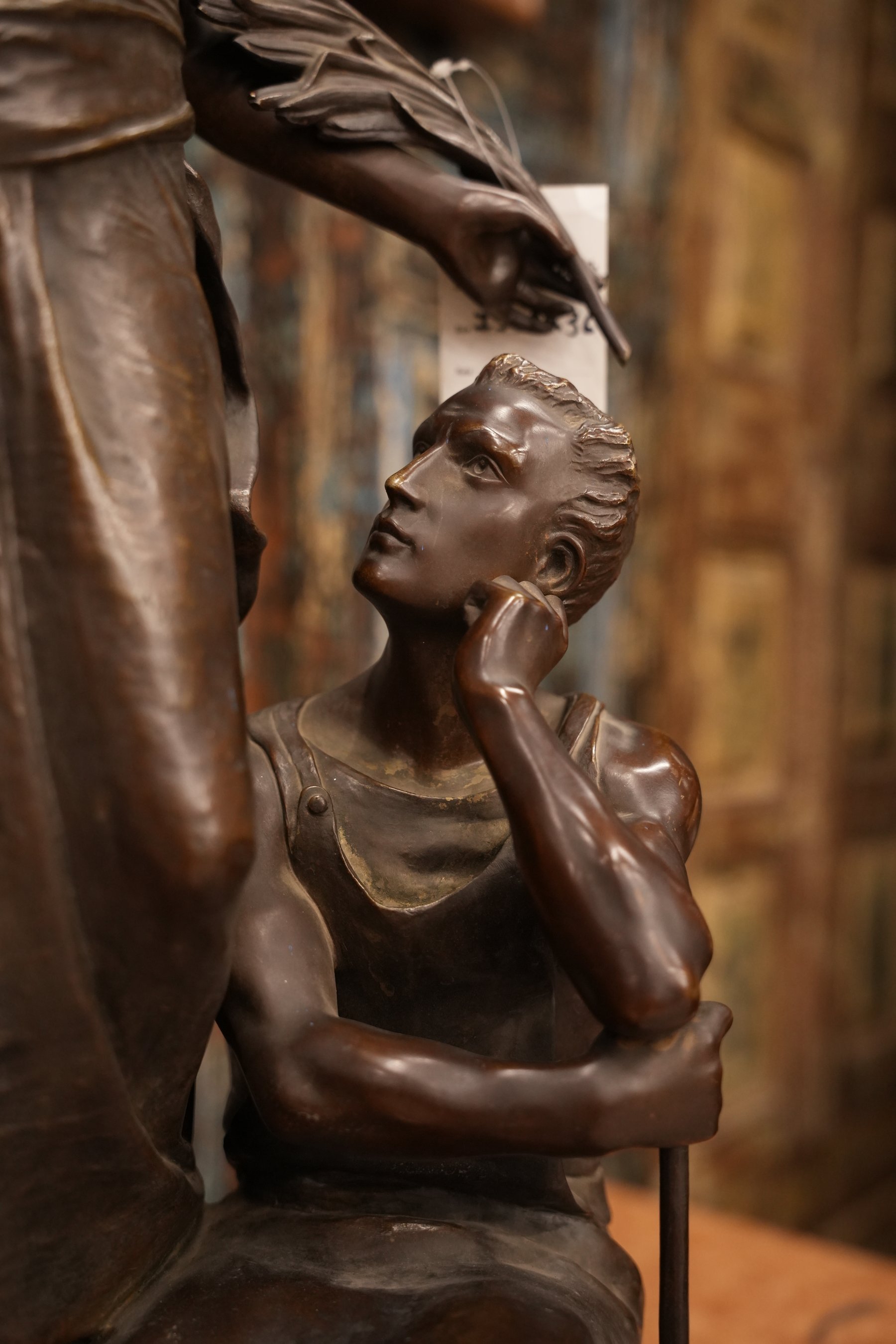 Gloire au Travail by Henri Louis Levasseur - a finely crafted bronze sculpture honoring the beauty, strength, and pride of human labor.