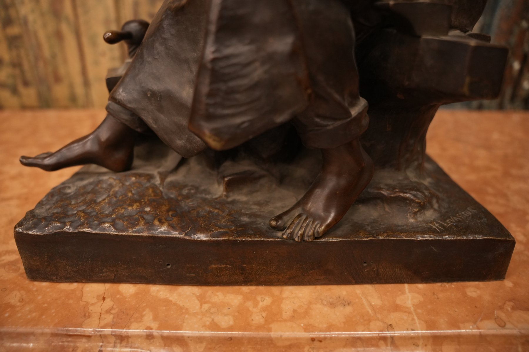 Gloire Au Travail Bronze Sculpture view 2