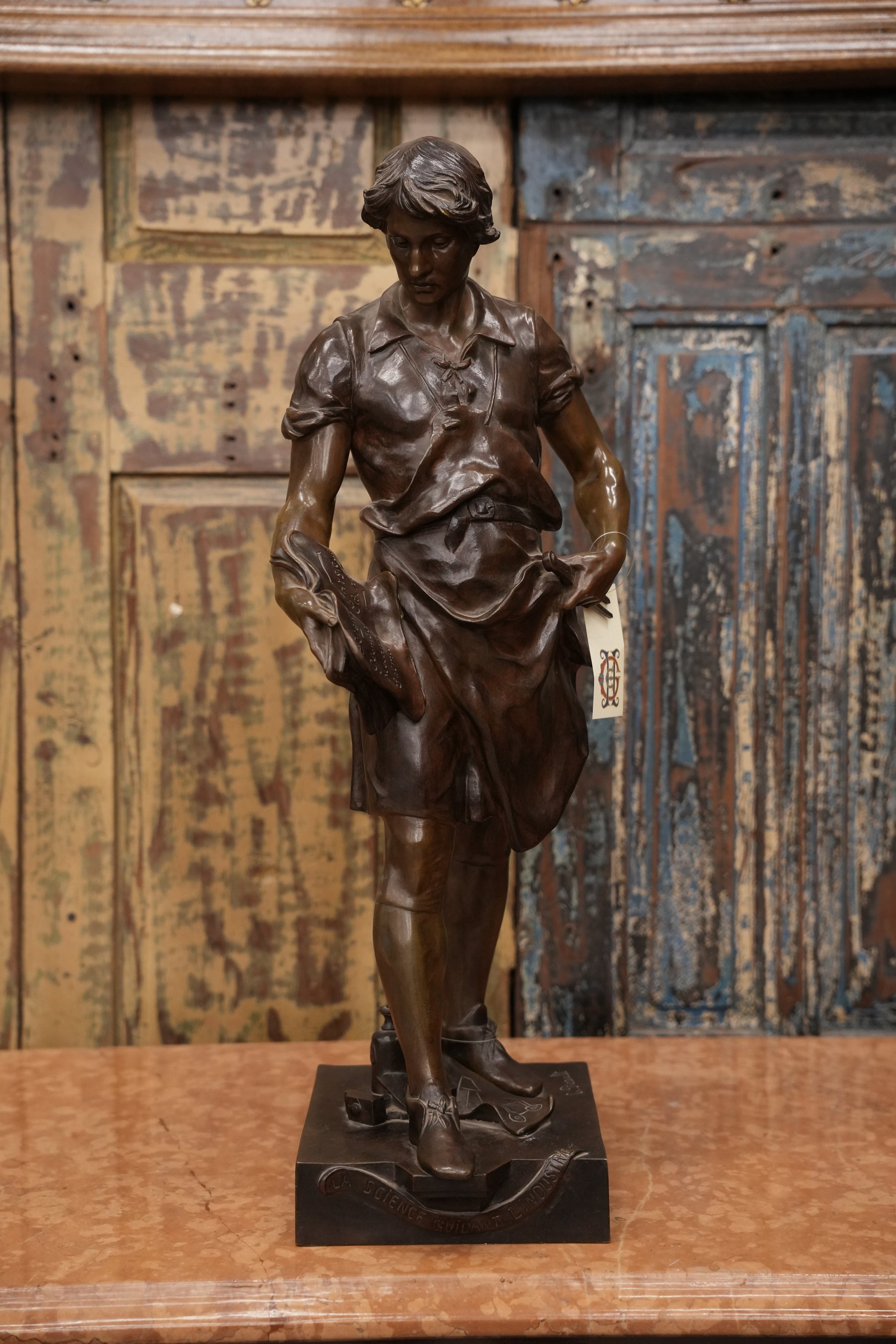 Science Guiding Industry Bronze Sculpture view 5