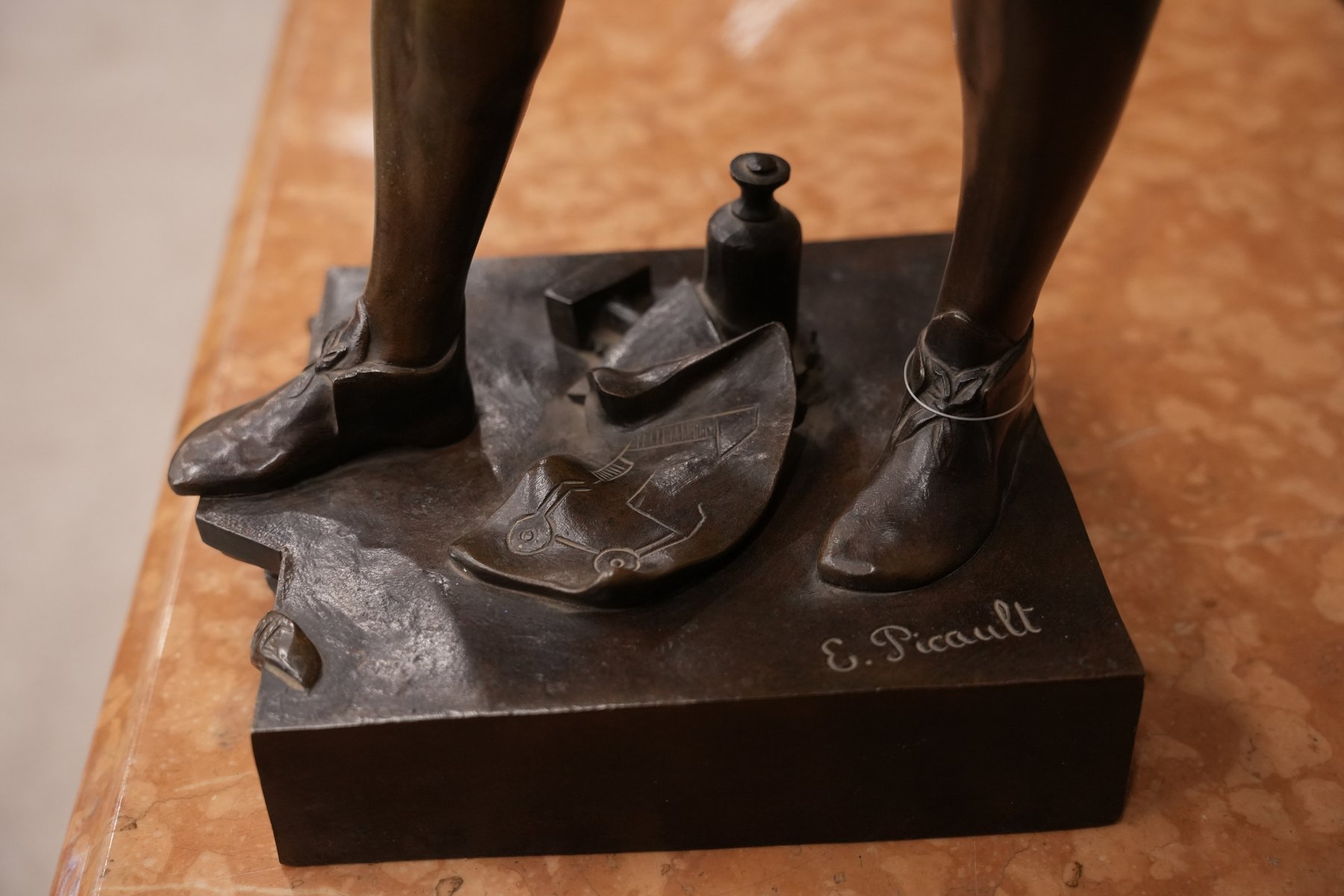 La Science Guidant L'Industrie by Emile Picault - an elegant bronze allegory celebrating science, progress, and the power of human achievement.