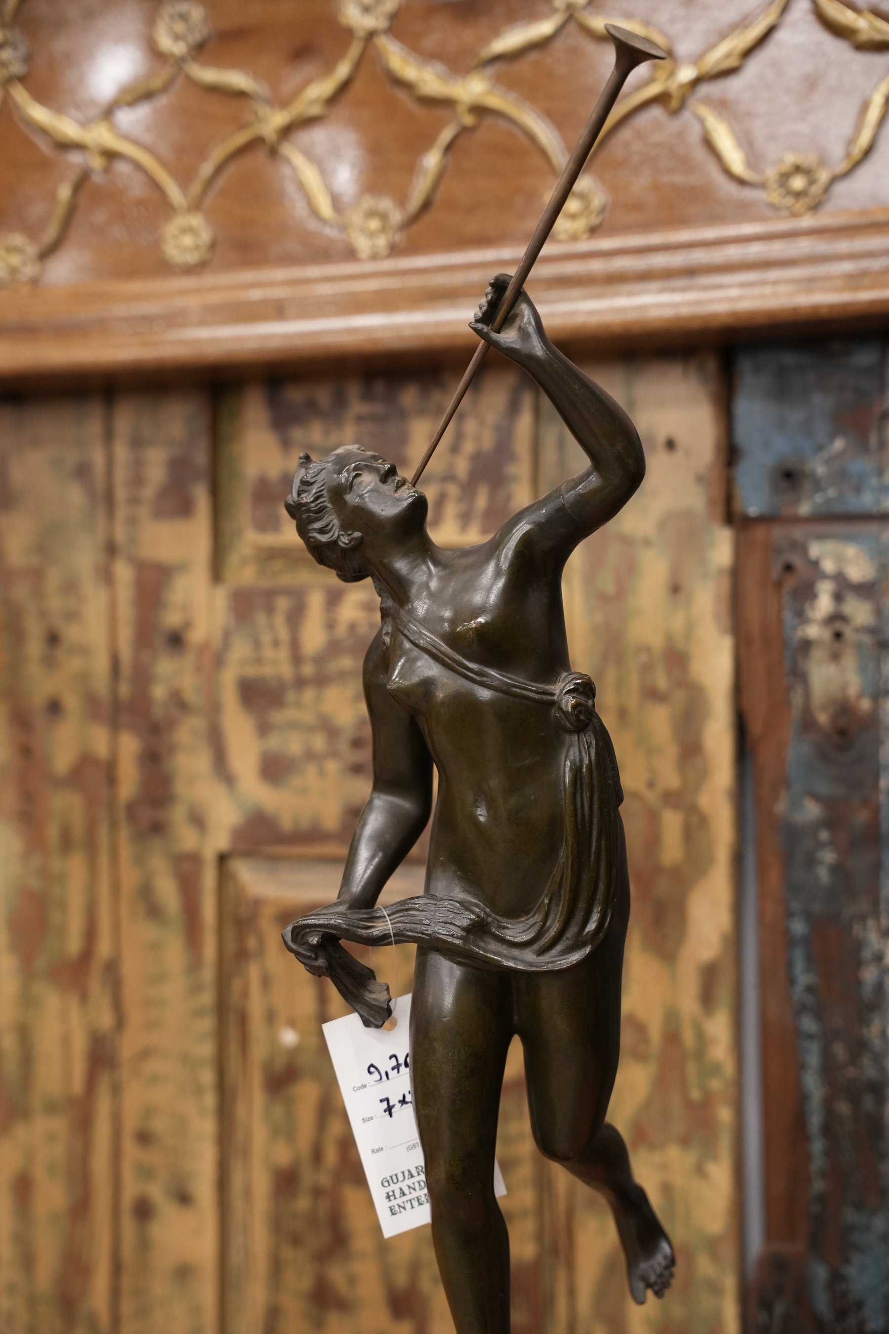 This is likely a patinated bronze sculpture inspired by the work of Giambologna.