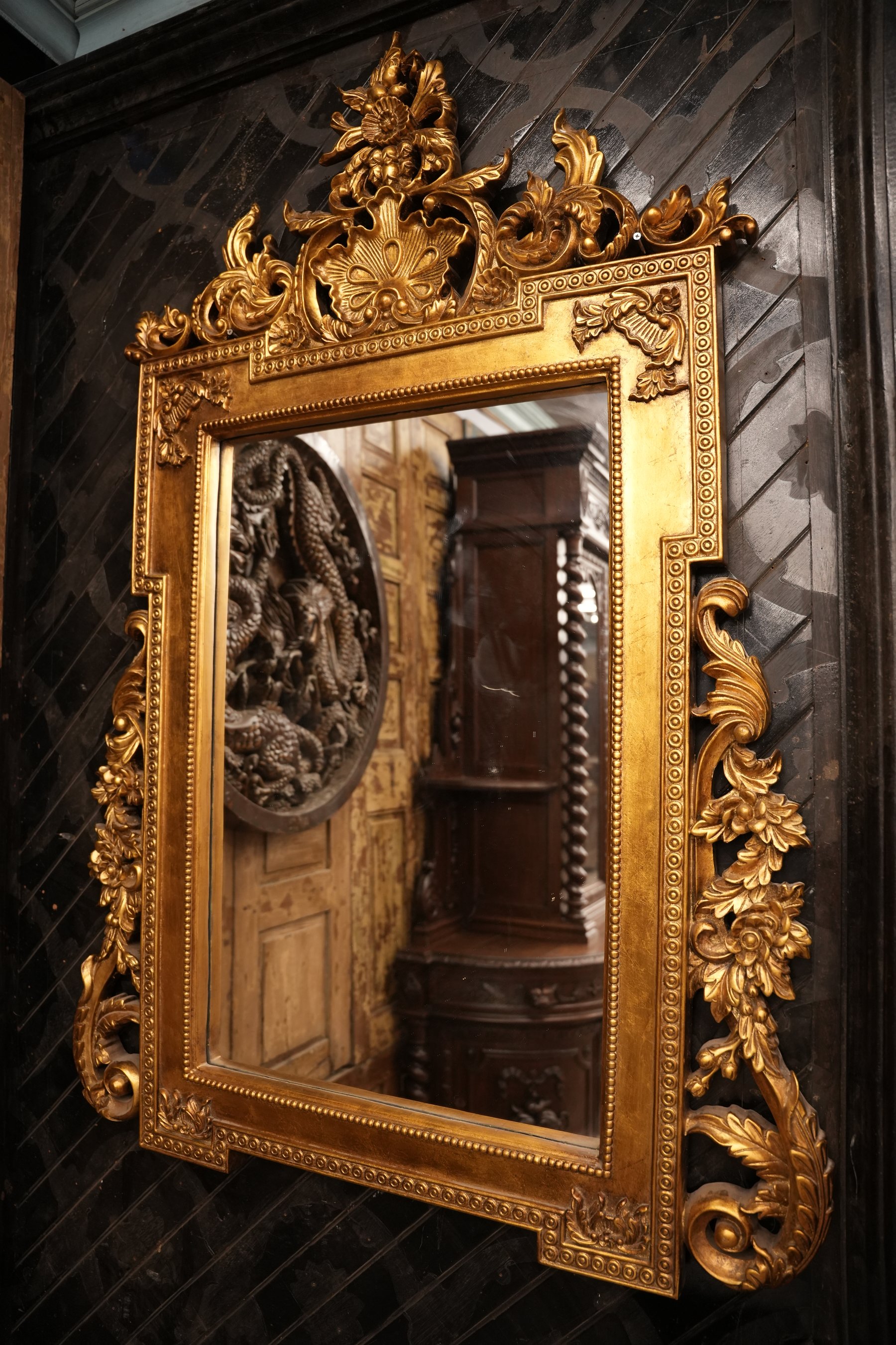 Arched Golden Wall Mirror view 3