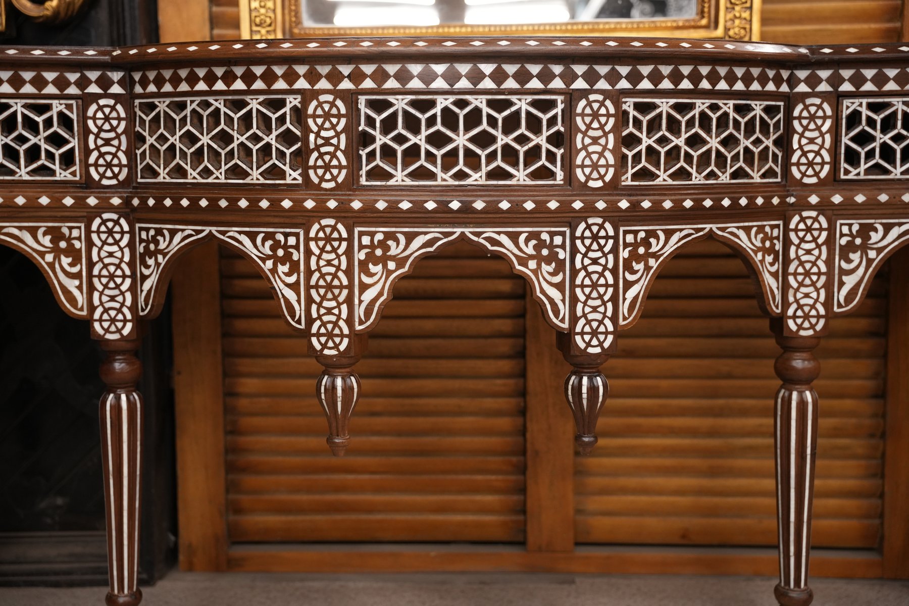 Mother Of Pearl Wooden Console Table view 2