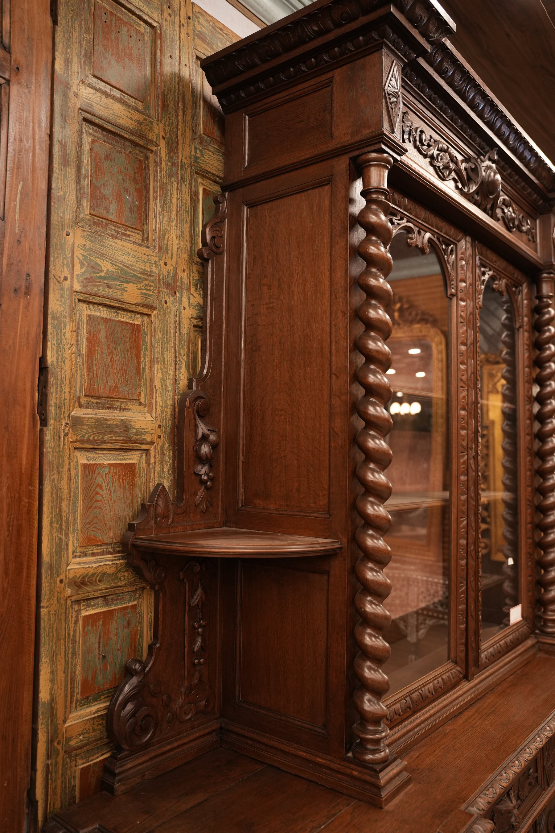 French Renaissance Revival Oak Cabinet view 3