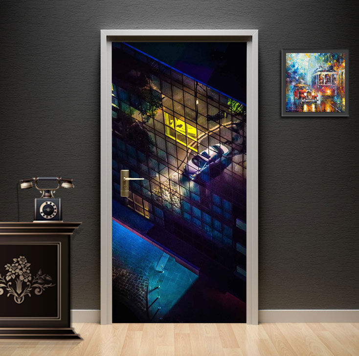 Lush Bamboo Forest Door Wallpaper | Realistic Nature Mural