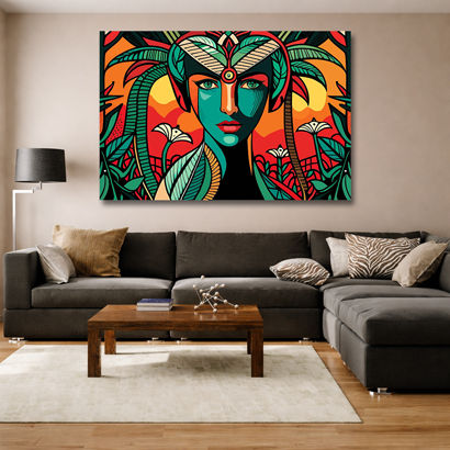 Canvas for Home: Warm Tribal Women Art