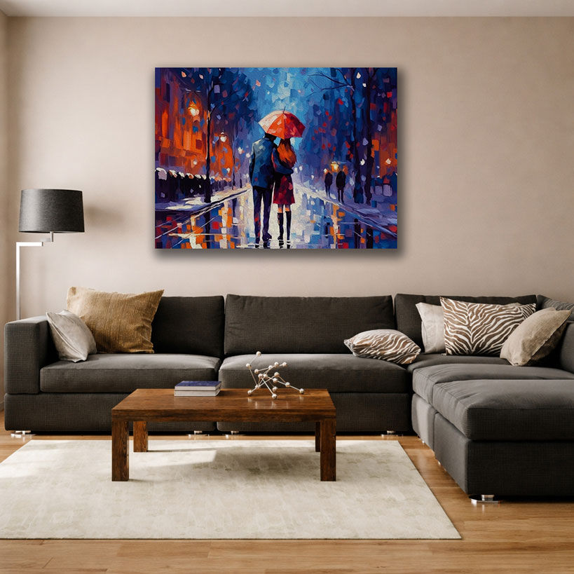 Sunlit Green Forest Wall Canvas