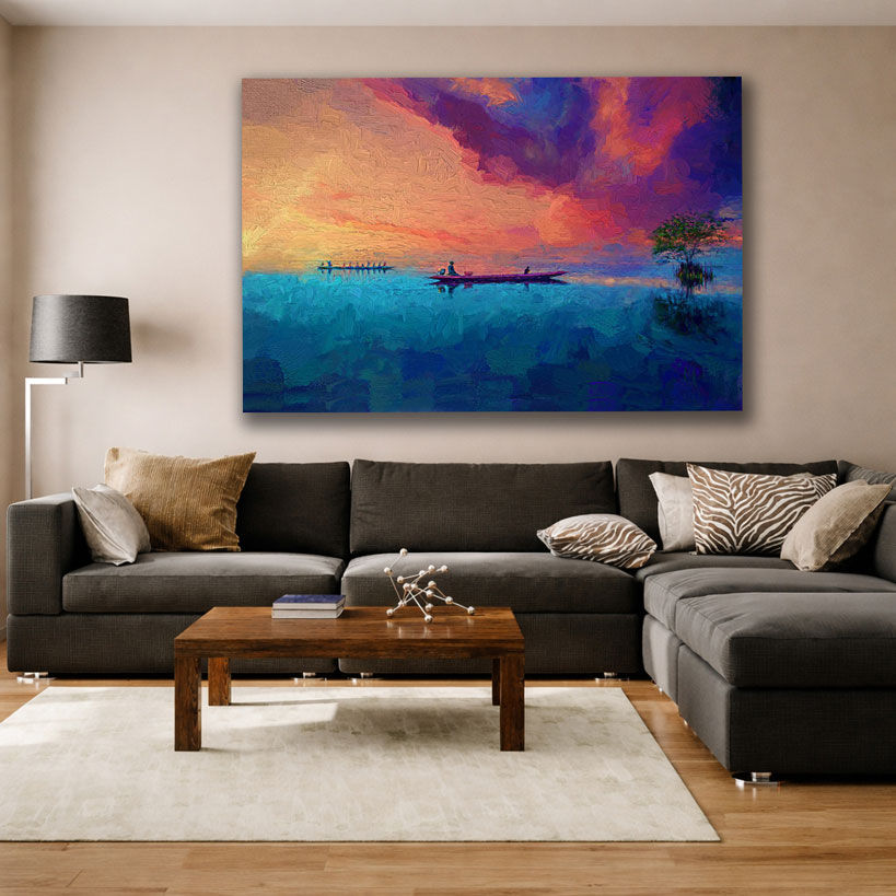 Breathtaking Sunrise Panoramic Wall Canvas