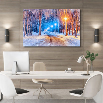 Serene Walkway Road Canvas Wall Art