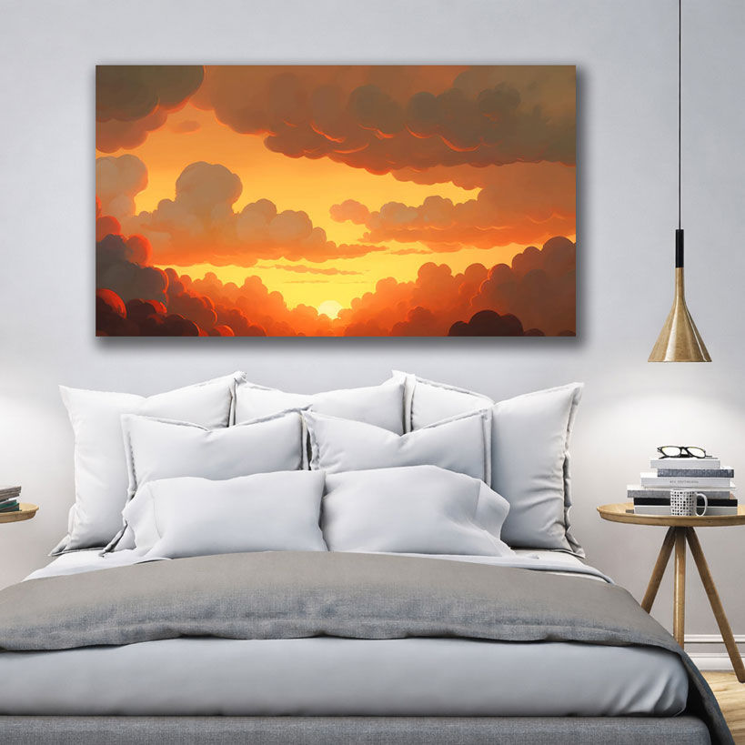 Luminous Dawn Framed Canvas Wall Art