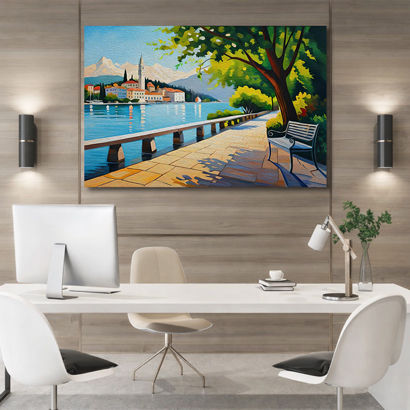 Sunlit Path Walkway Road Canvas Prints