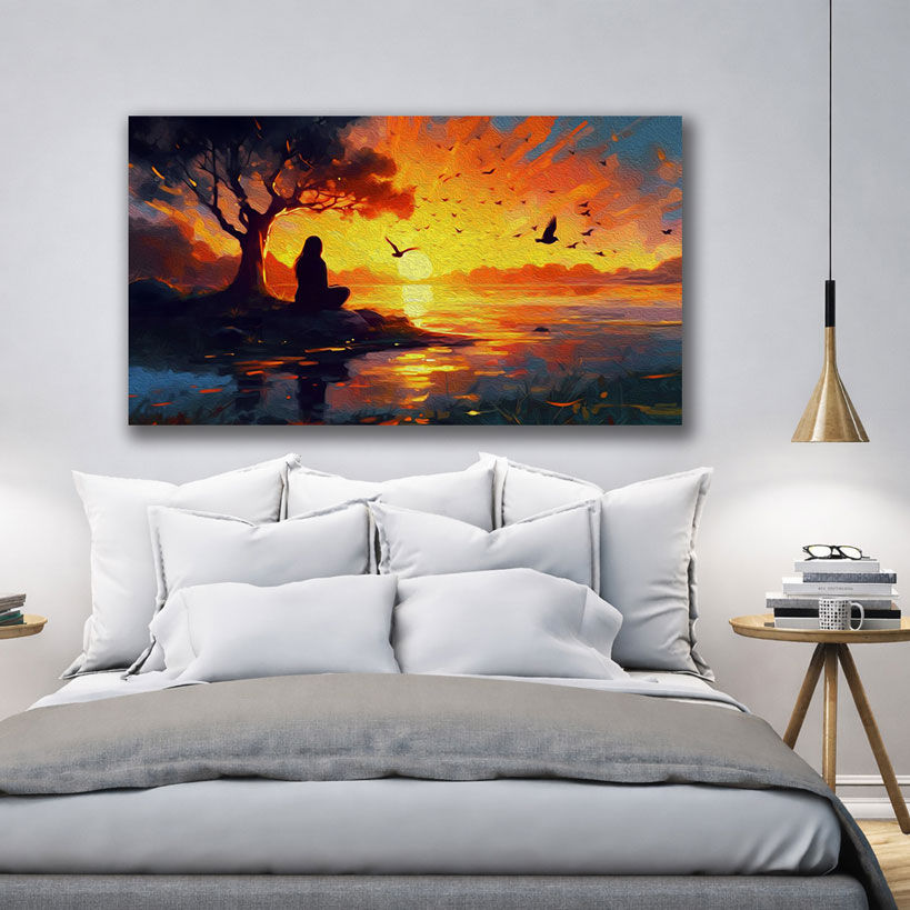 Autumn Romance Boat Ride Canvas Print
