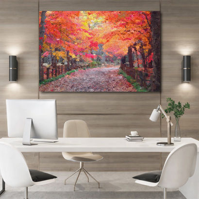 Tranquil Nature Walkway Large Canvas