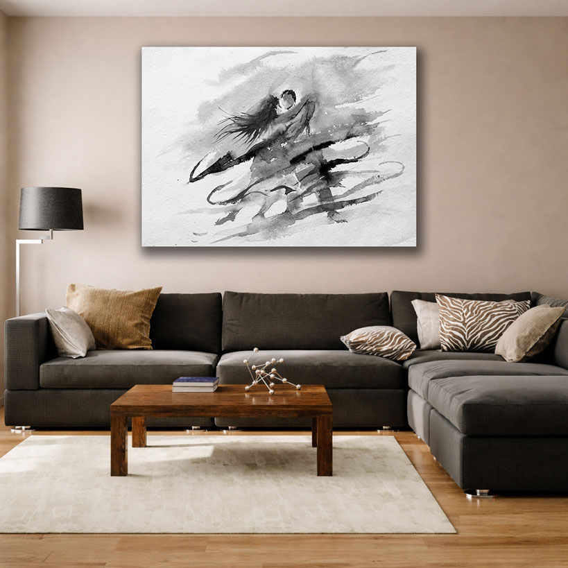Solitary Tree in Morning Mist Canvas