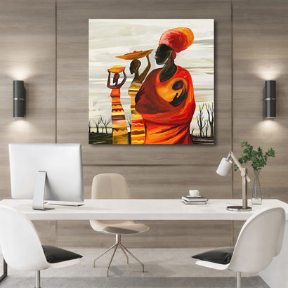 Monochromatic Tribal Canvas Wall Art