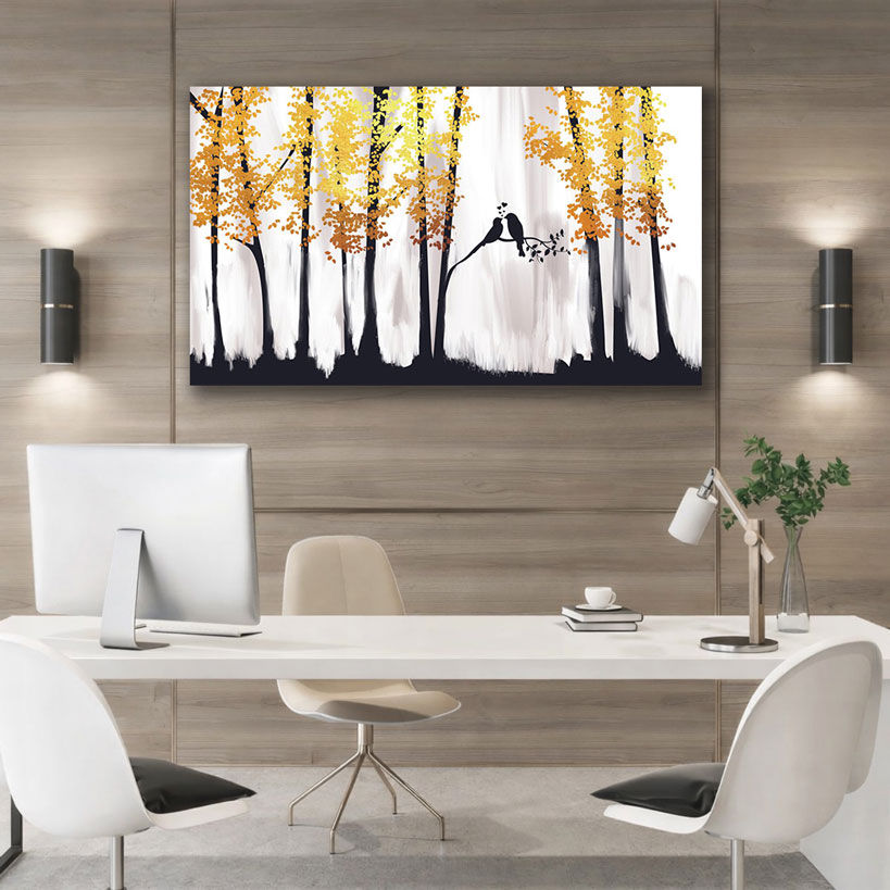 Serene Blue Misty Mountains Canvas Prints