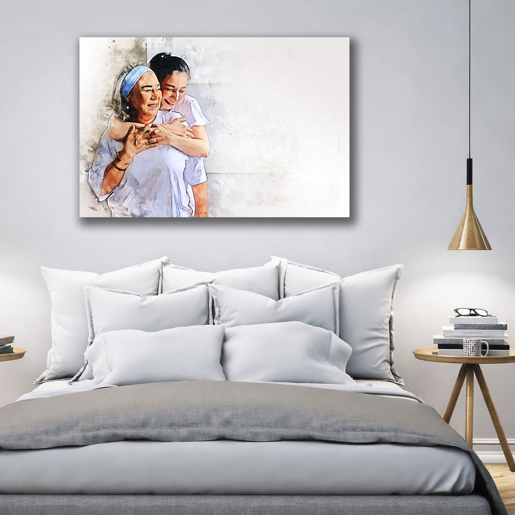 Warm Embrace Mother and Baby Canvas