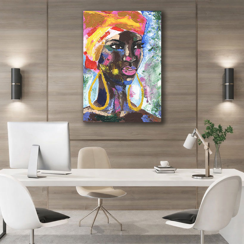 Vintage Diva Framed Canvas Print