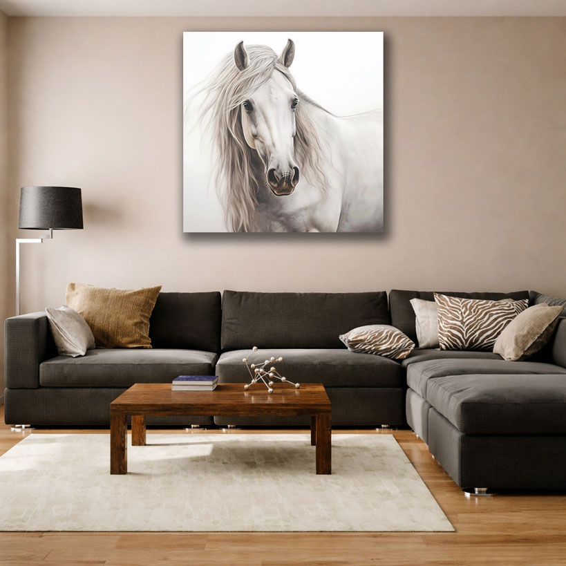 Rustic Galloping Horse Canvas Prints